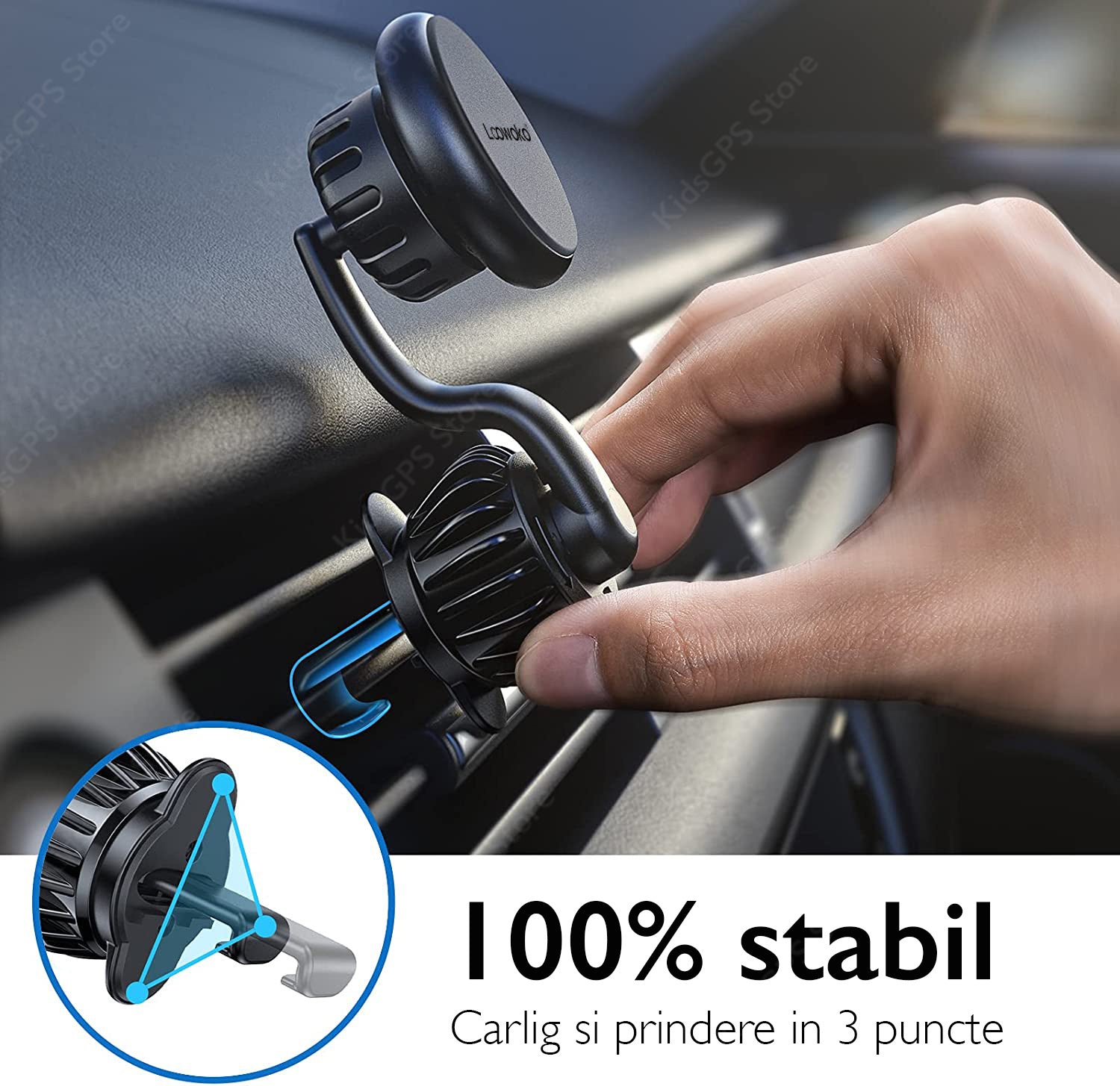 Suport telefon auto magnetic Loowoko Fix IT Long Suport telefon auto magnetic Loowoko Fix IT Long